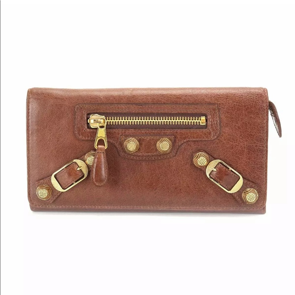 ❌SOLD❌BALENCIAGA Giant Long Wallet Leather Brown